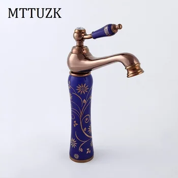 MTTUZK European antique hot and cold faucet ceramic basin faucet gold - plated art basin mixer tap rose gold faucet deck mounted
MTTUZK European antique hot and cold faucet ceramic basin faucet gold - plated art basin mixer tap rose gold faucet deck mounted
