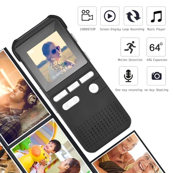 HD 1080P Digital Camera Recorder Video Voice Recording Pen MP3 Player with 1.4" Screen Display Motion Detection Loop Recording
HD 1080P Digital Camera Recorder Video Voice Recording Pen MP3 Player with 1.4" Screen Display Motion Detection Loop Recording