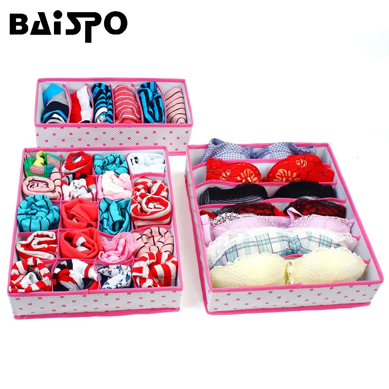 BAISPO Bra Underwear Organizer Multi-size Foldable Home Non-woven Scarfs Sock Case Ties Bra Divider Storage Box Towel Container
BAISPO Bra Underwear Organizer Multi-size Foldable Home Non-woven Scarfs Sock Case Ties Bra Divider Storage Box Towel Container