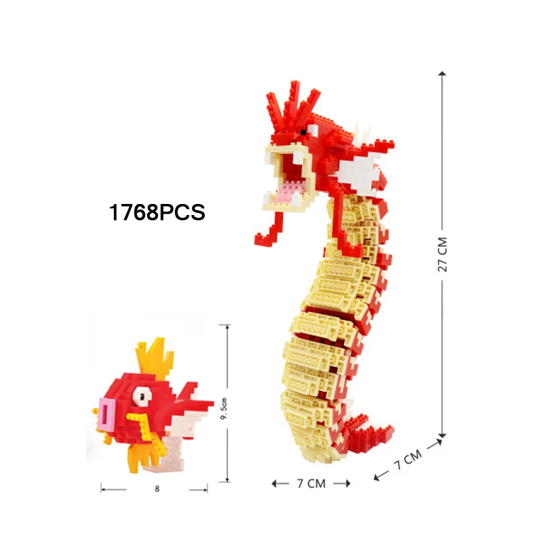 Hot poke game image nanoblock Magikarp evolution Red Gyarados 2in1 micro diamond building block nintendoes bricks toys for gifts
Hot poke game image nanoblock Magikarp evolution Red Gyarados 2in1 micro diamond building block nintendoes bricks toys for gifts