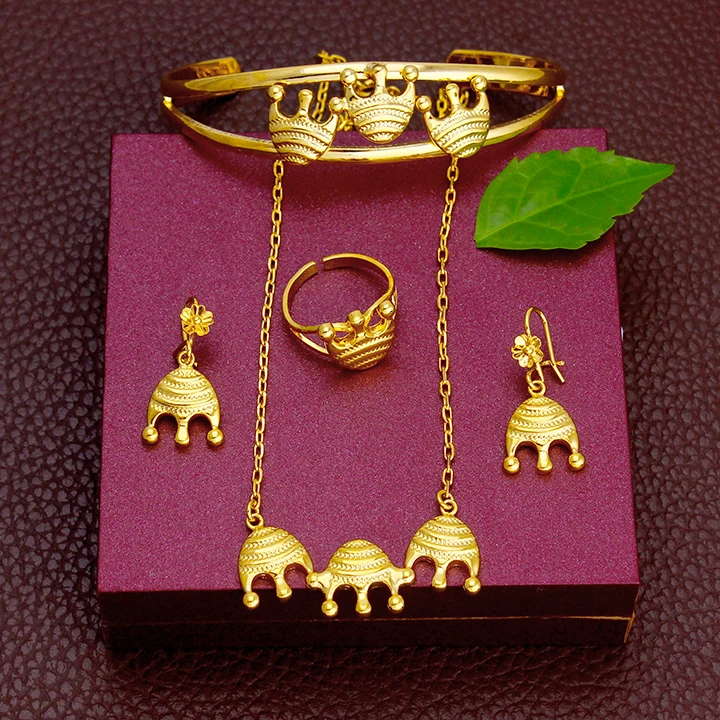 Fansheng new arrival Gold Fish necklace / earring / pendant / bangle / ring gold color Dubai jewelry baby party gifts
Fansheng new arrival Gold Fish necklace / earring / pendant / bangle / ring gold color Dubai jewelry baby party gifts
