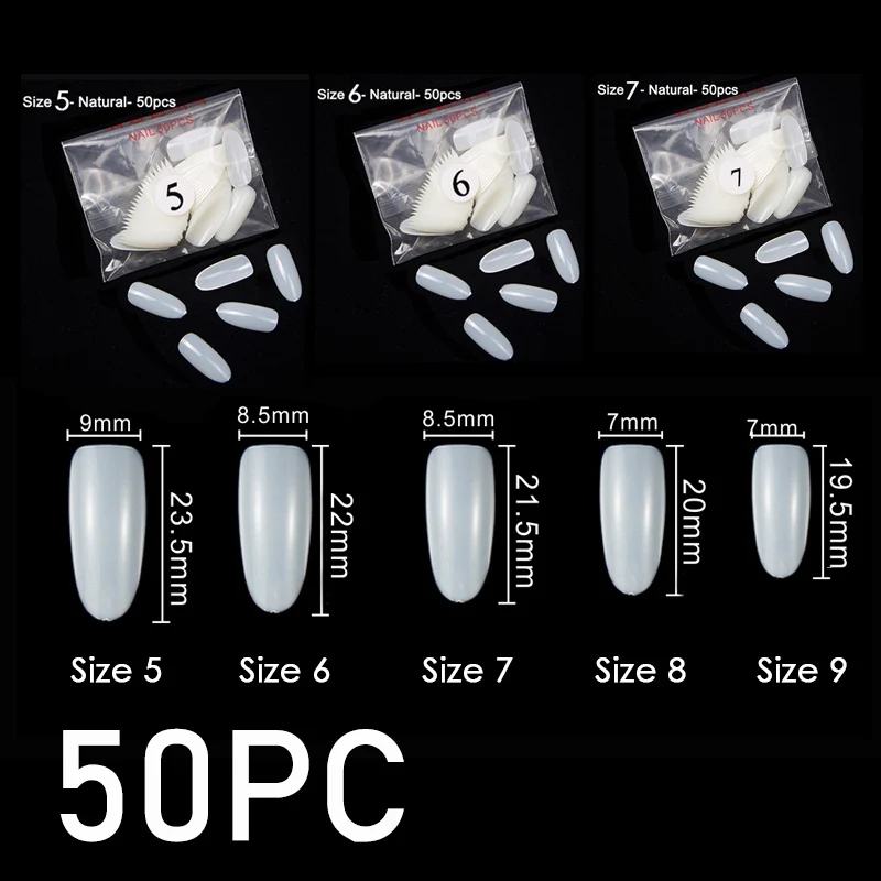50 Pieces Per Pack Oval Nail Tips Purchase Specific Sizes Individually 2 Colors Full Cover Nail Manicure Size 0 1 5 6 7 8 9
50 Pieces Per Pack Oval Nail Tips Purchase Specific Sizes Individually 2 Colors Full Cover Nail Manicure Size 0 1 5 6 7 8 9