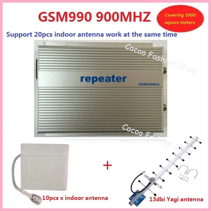 

wholesale sunhans 3w(40dBm) GSM990 GSM 900Mhz cell phone signal booster repeater coverage 2000square +10pc antenna