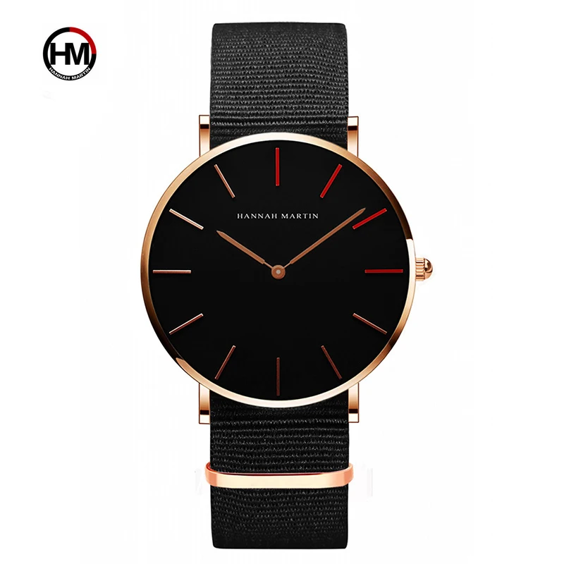 HANNAH MARTIN Brand Japan Quartz Movement Men Waterproof Wrist Watches Fashion Luxury Ultra Thin Nylon Creative Ladies Watches
HANNAH MARTIN Brand Japan Quartz Movement Men Waterproof Wrist Watches Fashion Luxury Ultra Thin Nylon Creative Ladies Watches