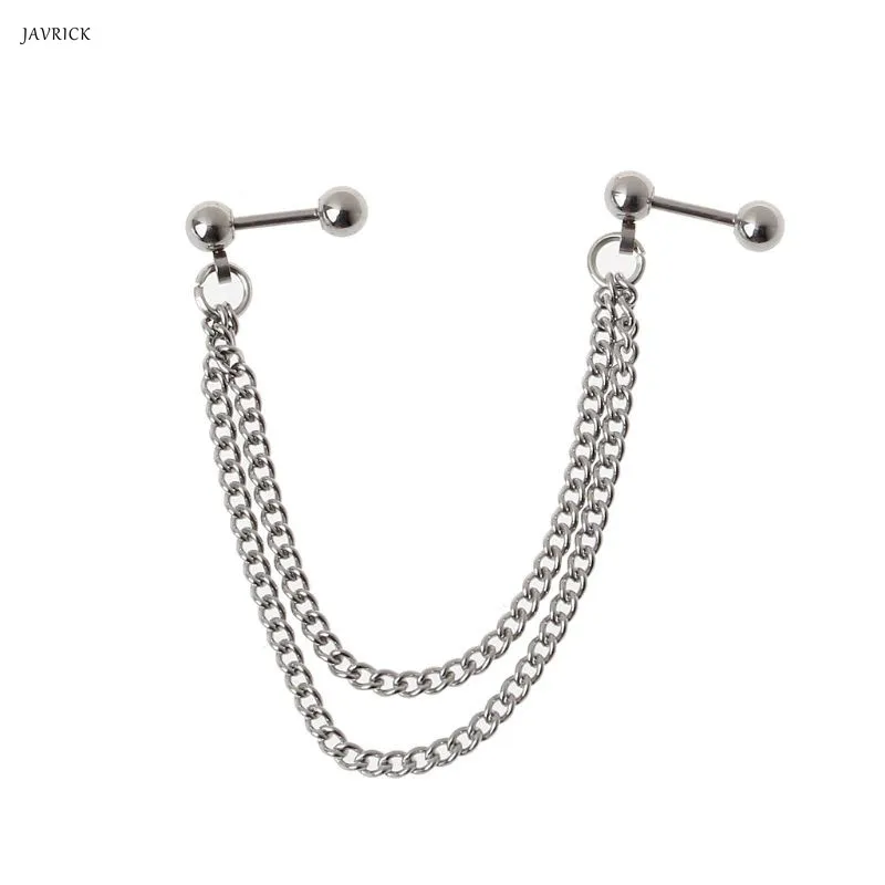 1Pc Punk Ball Earrings Cartilage Ear Cuff Wrap Double Chain Piercing Earring Unisex
1Pc Punk Ball Earrings Cartilage Ear Cuff Wrap Double Chain Piercing Earring Unisex