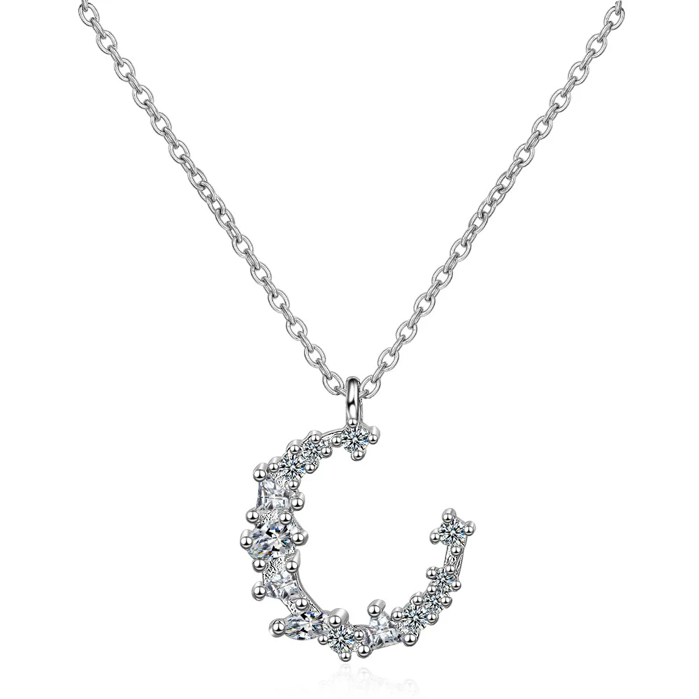 100% 925 sterling silver fashion shiny crystal moon ladies`pendant necklaces jewelry women short chain drop shipping no fade
100% 925 sterling silver fashion shiny crystal moon ladies`pendant necklaces jewelry women short chain drop shipping no fade
