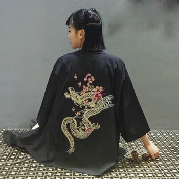 Women Jacket Japanese Style Sakura Vintage Gothic Embroidery Half Sleeve Loose Casual Chinese Dragon Harajuku Outwear Female
Women Jacket Japanese Style Sakura Vintage Gothic Embroidery Half Sleeve Loose Casual Chinese Dragon Harajuku Outwear Female