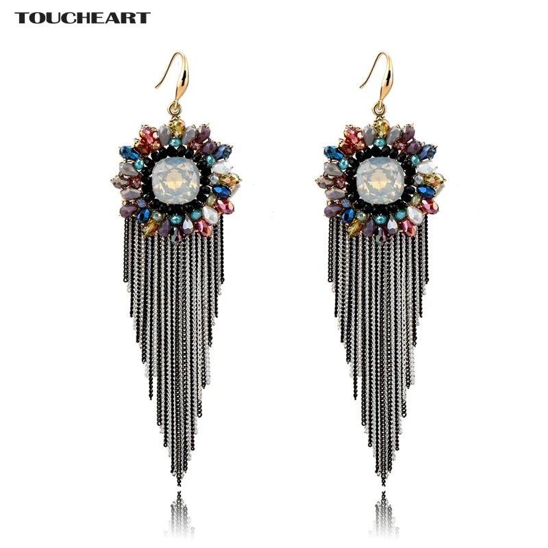 TOUCHEART Ethnic Colorful Tassel Long Earrings for Women Bohemian Statement Earrings Wedding Fashion Jewelry SER160035
TOUCHEART Ethnic Colorful Tassel Long Earrings for Women Bohemian Statement Earrings Wedding Fashion Jewelry SER160035