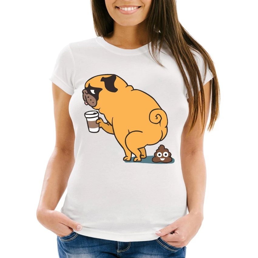 Harajuku Coffee Makes Me Poop Print T-Shirt Women Short Sleeve Funny Pug Life Design T-shirt Super Cute Girl Casual Tee Female
Harajuku Coffee Makes Me Poop Print T-Shirt Women Short Sleeve Funny Pug Life Design T-shirt Super Cute Girl Casual Tee Female