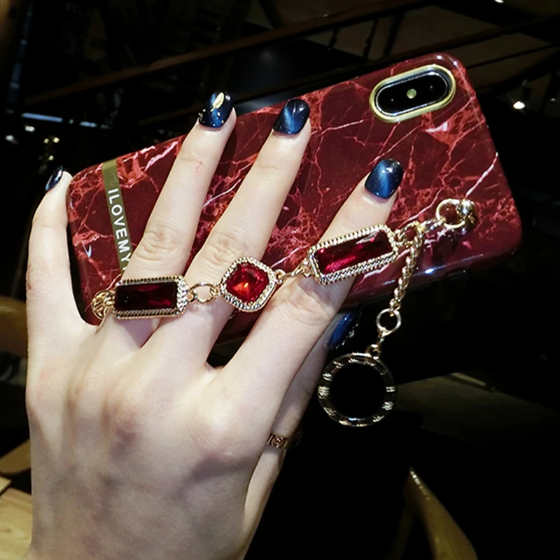 Luxury gemstone diamond metal bracelet cute marble silicone phone cases for iphone 7 8 plus 6s X XR XS MAX girl woman sexy cover
Luxury gemstone diamond metal bracelet cute marble silicone phone cases for iphone 7 8 plus 6s X XR XS MAX girl woman sexy cover