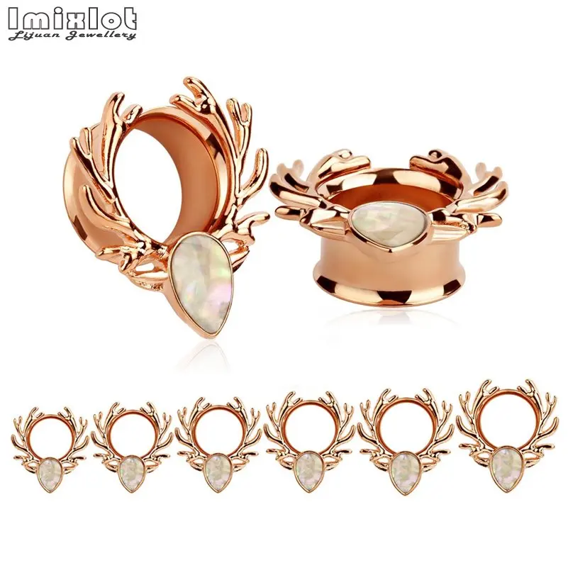 1PC Stainless Steel Deer Antlers Plugs And Tunnels Ear Piercings Screw Fit Expansion Stretcher Gauges Body Jewelry 6mm-16mm
1PC Stainless Steel Deer Antlers Plugs And Tunnels Ear Piercings Screw Fit Expansion Stretcher Gauges Body Jewelry 6mm-16mm