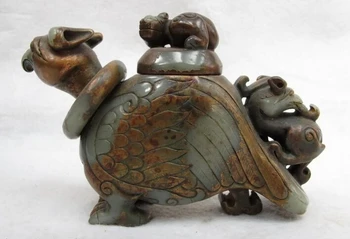 song voge gem S0656 China Royal Palace Old Jade Handwork Carve inlay Gild Foo Dog beast Zun Statue
song voge gem S0656 China Royal Palace Old Jade Handwork Carve inlay Gild Foo Dog beast Zun Statue