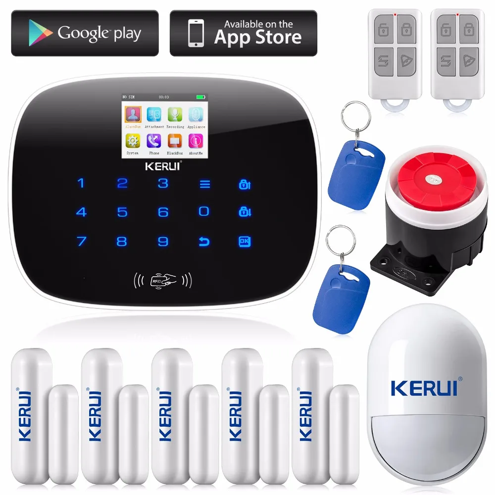 KERUI Wireless 433MHZ GSM SMS Home Burglar Security Alarm System Detector Sensor Kit Remote Control