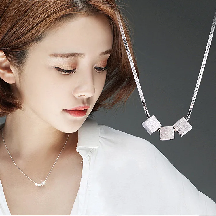 Newest Square Box Cube Pendant Necklace for Women Short Sweet Statement Necklace Gift 925 Sterling Silver Jewelry 2018
Newest Square Box Cube Pendant Necklace for Women Short Sweet Statement Necklace Gift 925 Sterling Silver Jewelry 2018