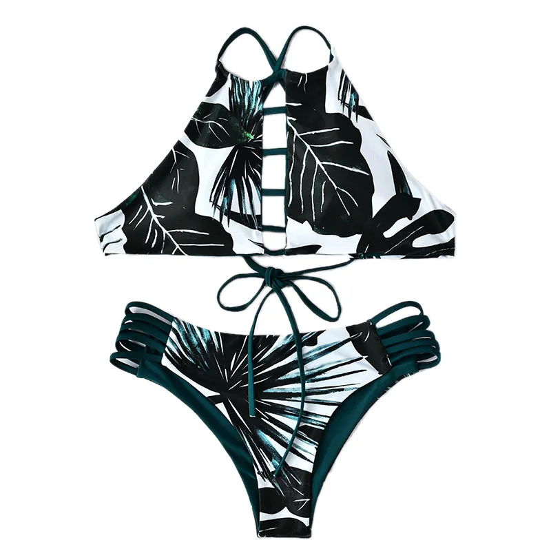 Sexy Strappy Bikins Bandage Swimwear Leaves Tropical Swimsuit Retro Bra Set Brazilian Bikinis Women Bathing Suit A4 10211
Sexy Strappy Bikins Bandage Swimwear Leaves Tropical Swimsuit Retro Bra Set Brazilian Bikinis Women Bathing Suit A4 10211