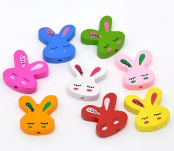 20*20mm Assorted Colors Cute Rabbit Head Wood Spacer Beads Fashion Jewelry diy Findings For Girls Children Handmade Exercise
20*20mm Assorted Colors Cute Rabbit Head Wood Spacer Beads Fashion Jewelry diy Findings For Girls Children Handmade Exercise
