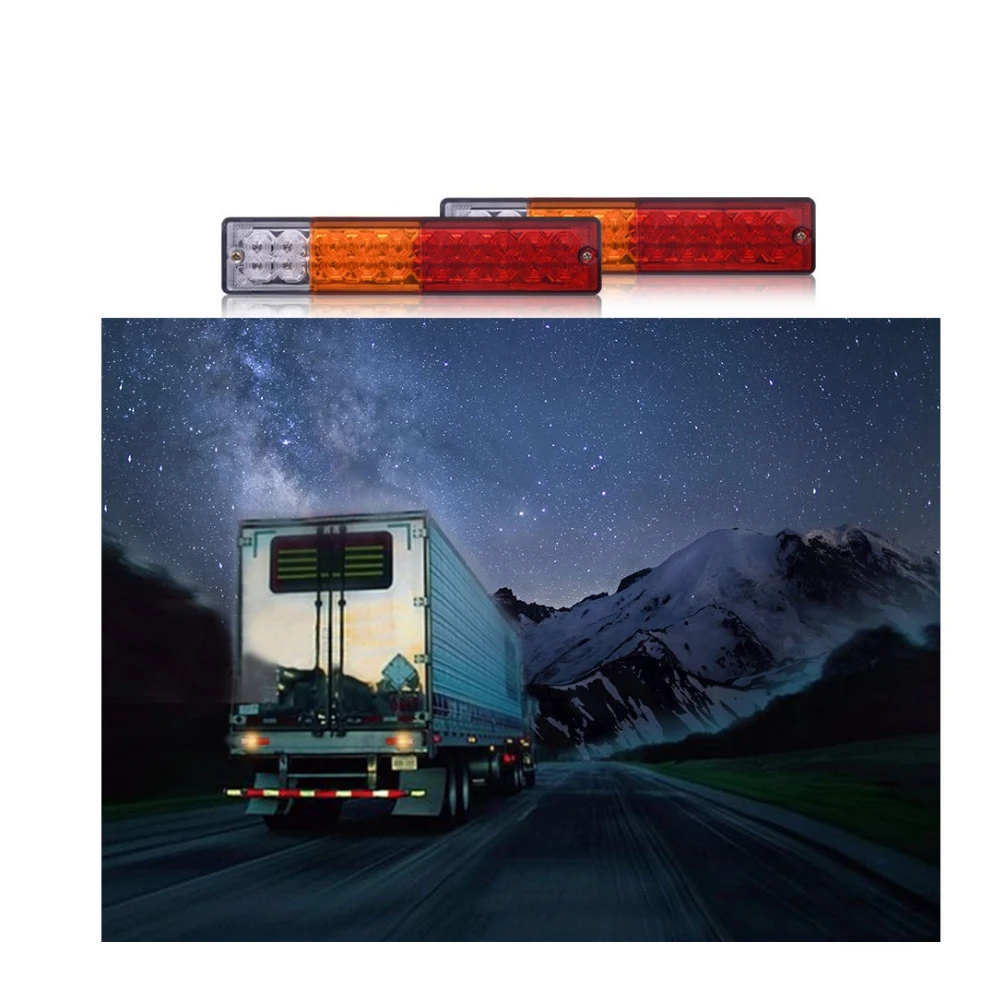2 PCS 20 Led Truck Tail Light 12V Car Led Taillight For Van Lamp Reversing Lights Tail Lights For Trailers Left And Right Lamps (5)