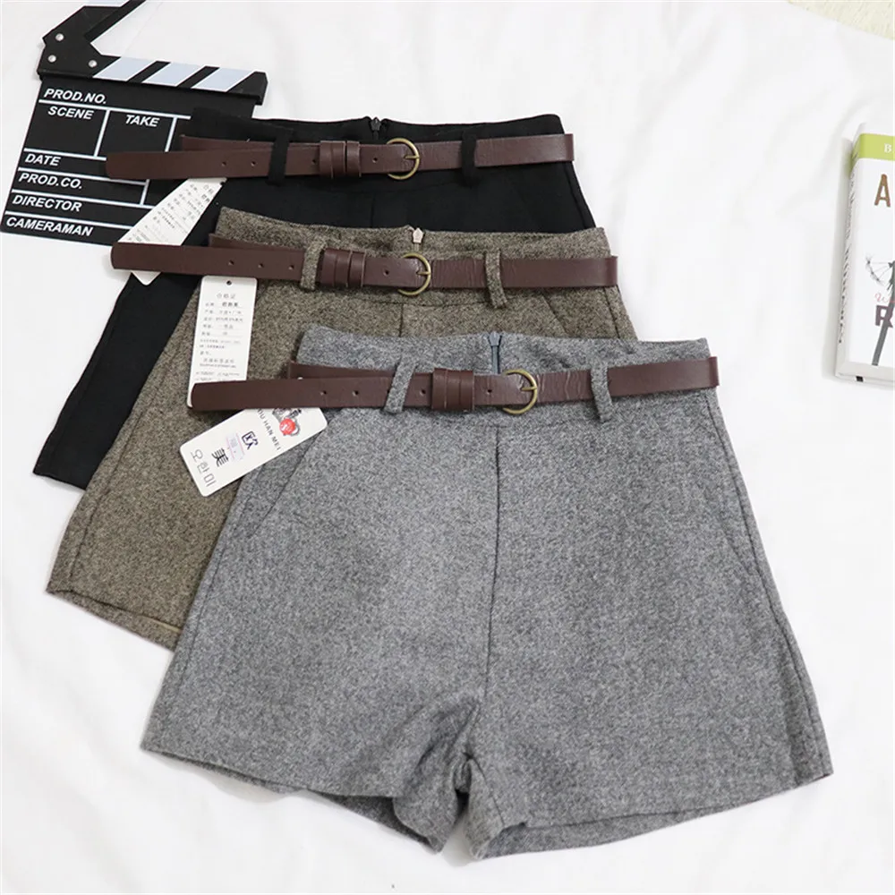 2019 Summer High Waist Shorts Women Thick with Sashes Wide Leg Shorts Female Gray Black Casual Zip Bottoms A Line Short Shorts
2019 Summer High Waist Shorts Women Thick with Sashes Wide Leg Shorts Female Gray Black Casual Zip Bottoms A Line Short Shorts