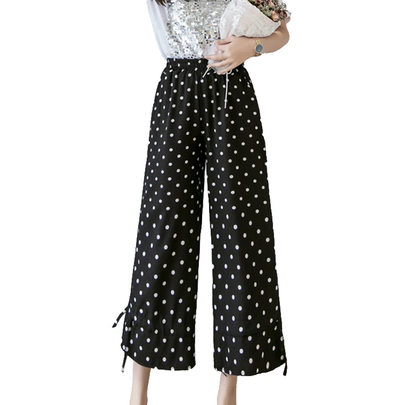Elastic High Waist Wide Leg Pants Women Dot pantalon Black Trousers Streetwear Female Plus Size Summer Straight Pants Loose
Elastic High Waist Wide Leg Pants Women Dot pantalon Black Trousers Streetwear Female Plus Size Summer Straight Pants Loose