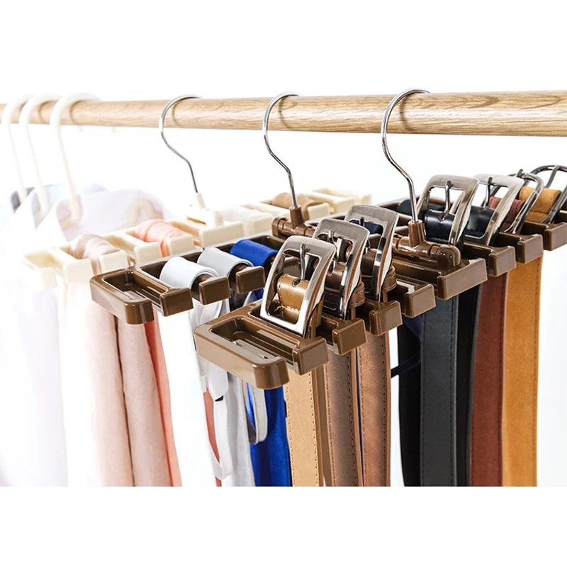 DIY Tie Belt Storage Rack Organizer Space Saver Tops Bra Rotating Hanger Holder Home 3 Color