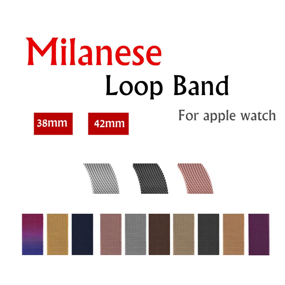 Stainless Steel Band For Apple Watch Milanese Loop Strap 42/38 mm Link Bracelet watchband magnetic metal buckle for iwatch 3/2/1
Stainless Steel Band For Apple Watch Milanese Loop Strap 42/38 mm Link Bracelet watchband magnetic metal buckle for iwatch 3/2/1