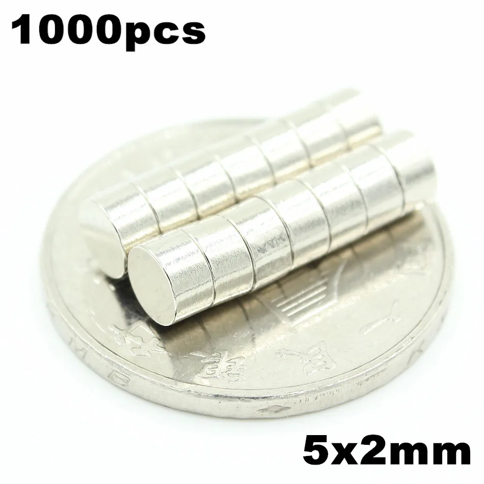 1000pcs 5x2mm Super Powerful Strong Bulk Small Round NdFeB Neodymium Disc Magnets Dia 5mm x 2mm N35 Rare Earth NdFeB Magnet
1000pcs 5x2mm Super Powerful Strong Bulk Small Round NdFeB Neodymium Disc Magnets Dia 5mm x 2mm N35 Rare Earth NdFeB Magnet