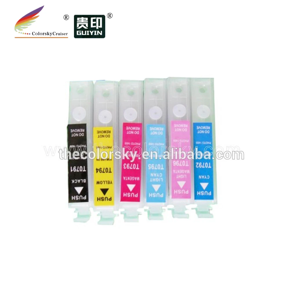 (RCE791-796) refillable refill ink cartridge for Epson T0791-T0796 79 BK/C/M/Y/LC/LM 1400 P50 PX650 PX660
(RCE791-796) refillable refill ink cartridge for Epson T0791-T0796 79 BK/C/M/Y/LC/LM 1400 P50 PX650 PX660