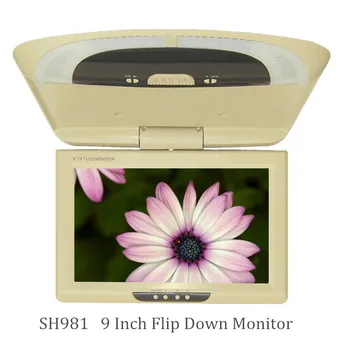 

9 inch bus/car/taxi TFT LCD roof Mounting AV Monitor for DC 36V dual video inputs SH981 Beige/Gray/Black