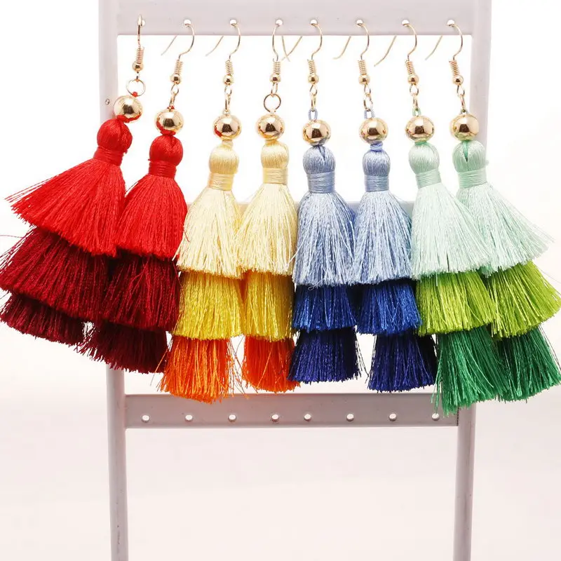 ZWPON 2018 Bohemian Three Layered Fringe Tassel Earrings for Women Fashion Jewelry Gold Long Earrings Wholesale
ZWPON 2018 Bohemian Three Layered Fringe Tassel Earrings for Women Fashion Jewelry Gold Long Earrings Wholesale