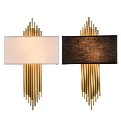 Modern LED Fabric + Iron Wall Lamp decoration double tube E27 switch lighting Bedroom reading Bedside black/white
Modern LED Fabric + Iron Wall Lamp decoration double tube E27 switch lighting Bedroom reading Bedside black/white
