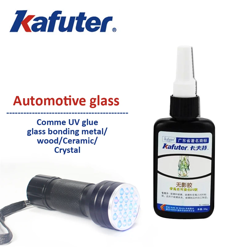 Новый 50 г kafuter УФ клей + 21LED УФ-фонарик УФ-отверждения кристалл Стекло и металл