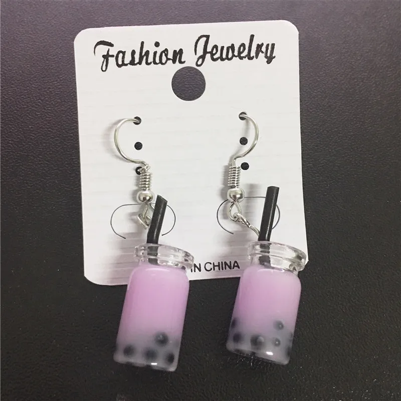 New Milk Tea Earrings Creative and Interesting Ear Hook Simulated Personality Small Ear Nails Simple Earrings Jewelry
New Milk Tea Earrings Creative and Interesting Ear Hook Simulated Personality Small Ear Nails Simple Earrings Jewelry