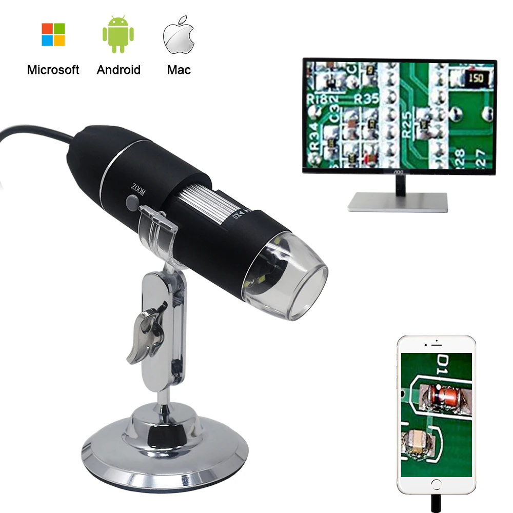 Digital Microscopes 1000X 1600X 8 LED Digital USB Microscope Zoom Snap Function 640x480 Stereo Microscope
Digital Microscopes 1000X 1600X 8 LED Digital USB Microscope Zoom Snap Function 640x480 Stereo Microscope