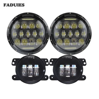 Black 75w LED Driving Headlights with DRL+ 4 Inch LED Front Fog Lights for Jeep 97-2017 JK TJ LJ
Black 75w LED Driving Headlights with DRL+ 4 Inch LED Front Fog Lights for Jeep 97-2017 JK TJ LJ