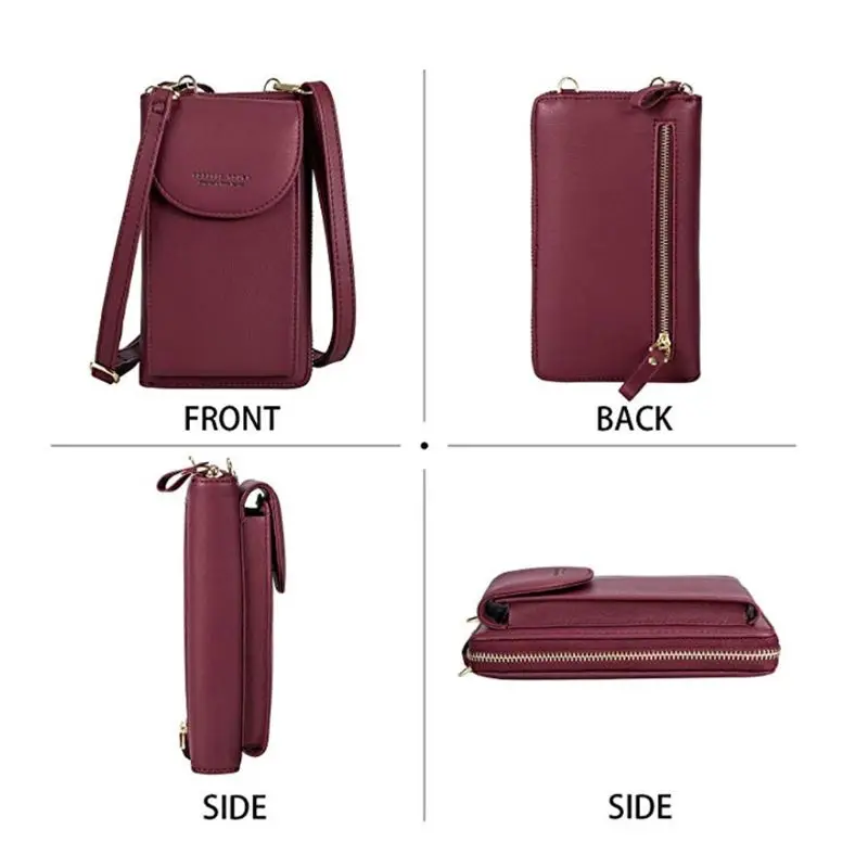 Women Shoulder Bags PU Leather Cellphone Wallet Clutch Purse Zippered Crossbody Bag Phone Pouch
Women Shoulder Bags PU Leather Cellphone Wallet Clutch Purse Zippered Crossbody Bag Phone Pouch