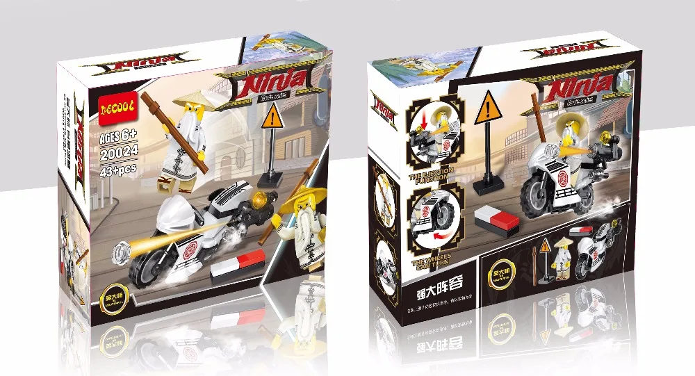 DECOOL 43pcs Ninja Movie Be Masterful THE MORE WHITE STREAM Action Figures Building Toys series FIT for minifig for lego Ninjago
DECOOL 43pcs Ninja Movie Be Masterful THE MORE WHITE STREAM Action Figures Building Toys series FIT for minifig for lego Ninjago