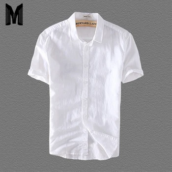 Linen Shirts Men Casual Short Sleeve 4XL Plus Size White Turn Down Collar Man Summer Hawaii Vacation Men's Shirt Y006
Linen Shirts Men Casual Short Sleeve 4XL Plus Size White Turn Down Collar Man Summer Hawaii Vacation Men's Shirt Y006