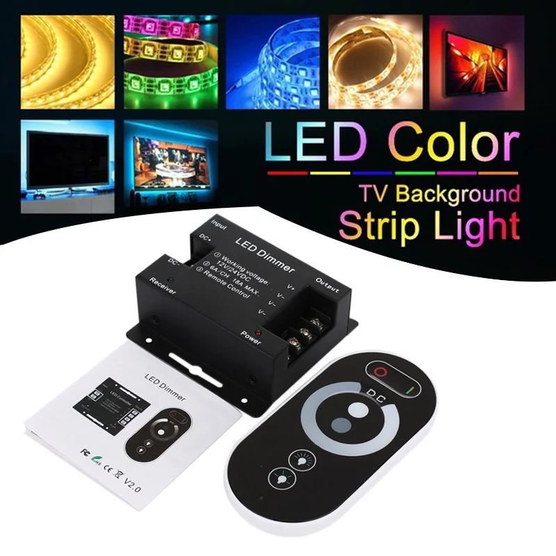 Light Controller LED Controller Remote Controler RF Wireless LED Dimmer Controller Led Strip Touch Panel Adjustable Universal
Light Controller LED Controller Remote Controler RF Wireless LED Dimmer Controller Led Strip Touch Panel Adjustable Universal