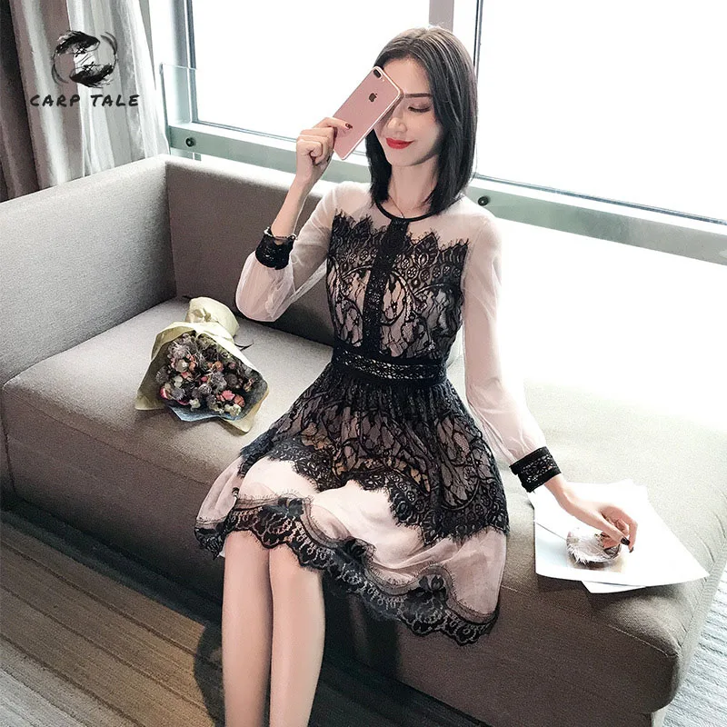 2019 spring new female gentle dress temperament chic lace dress was thin first love dress female autumn BE0054
2019 spring new female gentle dress temperament chic lace dress was thin first love dress female autumn BE0054