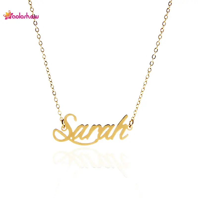 AOLOSHOW Letter Necklace " Sarah " Personalized Name for Women Gold color Stainless Steel Charms Tiny Statement Necklace NL-2392
AOLOSHOW Letter Necklace " Sarah " Personalized Name for Women Gold color Stainless Steel Charms Tiny Statement Necklace NL-2392