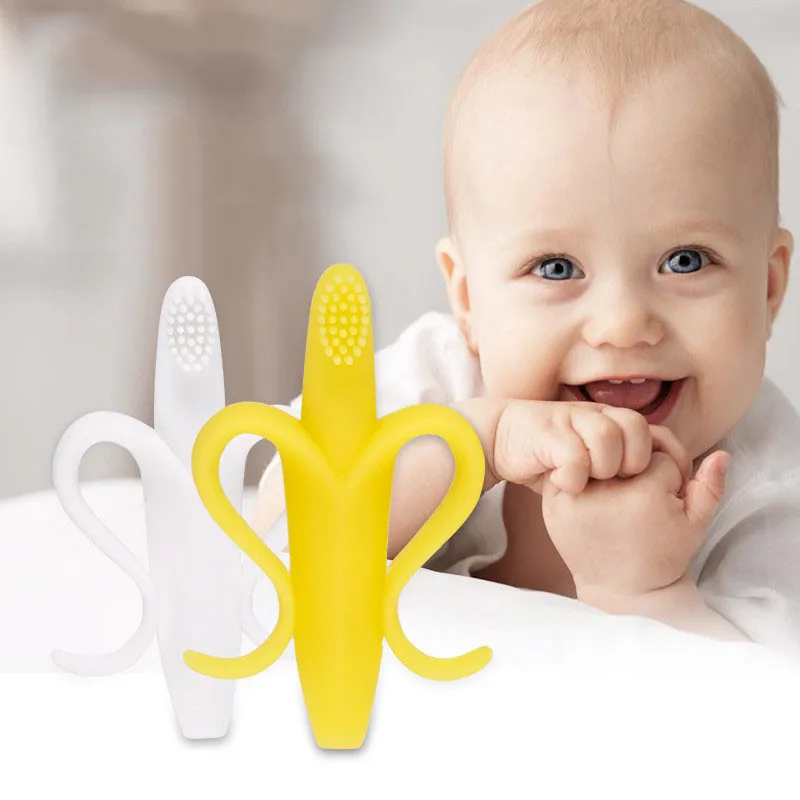 High Quality Soft Silicone Toothbrush Safe Baby Teether Teething Ring Kids Teether Children Chewing Teeth Clear Cleaning Brush
High Quality Soft Silicone Toothbrush Safe Baby Teether Teething Ring Kids Teether Children Chewing Teeth Clear Cleaning Brush