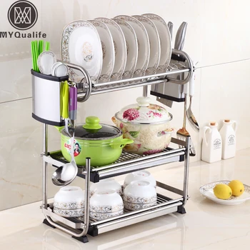 Stainless Steel Dish Rack Set 3-Tier Plate Dish Cutlery Cup Rack With Tray Steel Drain Bowl Rack Kitchen Shelf
Stainless Steel Dish Rack Set 3-Tier Plate Dish Cutlery Cup Rack With Tray Steel Drain Bowl Rack Kitchen Shelf