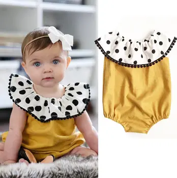 2019 Fashion Sunsuit Summer Newborn Baby Girls Bodysuit Kids Sleeveless Jumpsuit Outfits Sunsuit Clothes 1PCS dot
2019 Fashion Sunsuit Summer Newborn Baby Girls Bodysuit Kids Sleeveless Jumpsuit Outfits Sunsuit Clothes 1PCS dot