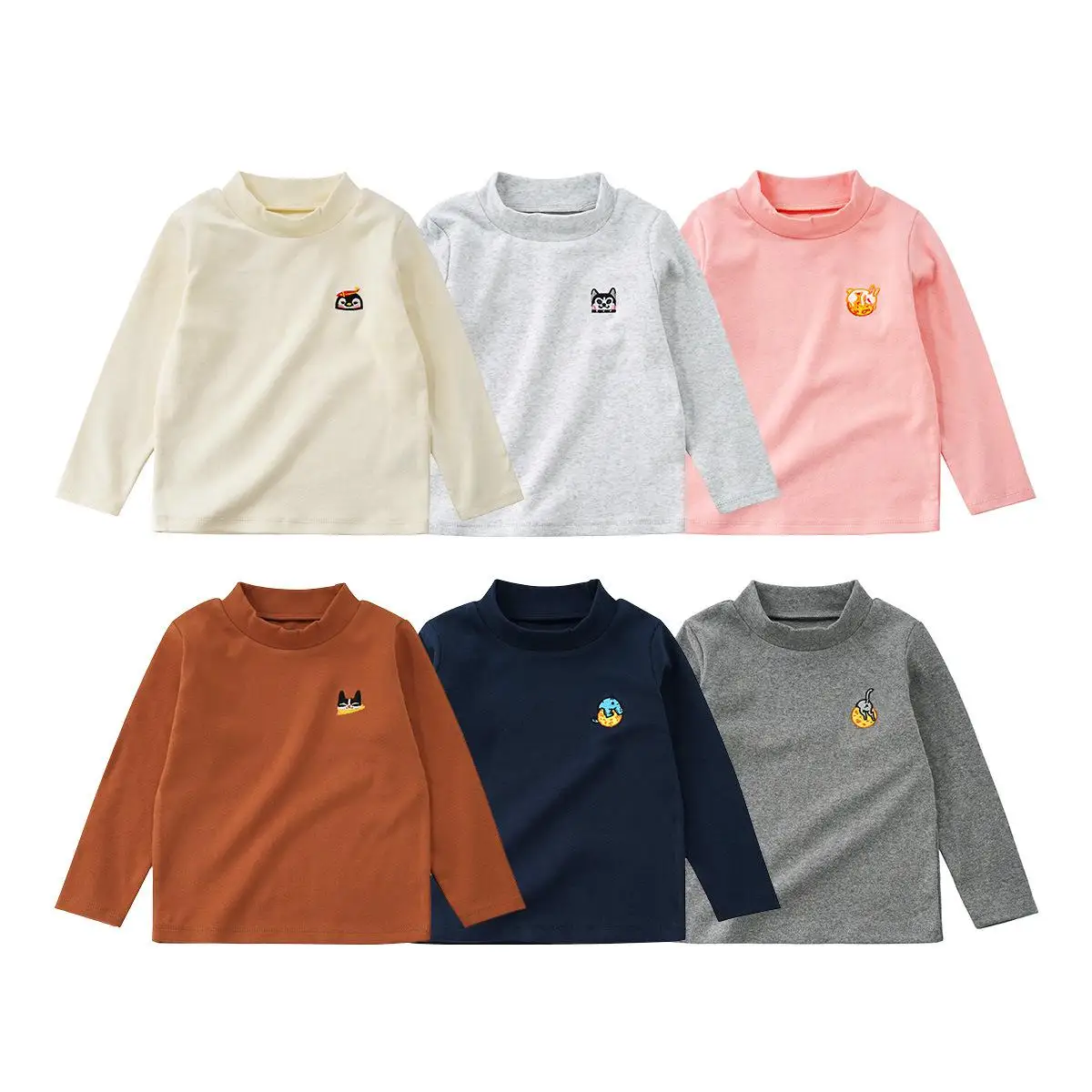 Spring And Autumn new Turtleneck T-shirts For Children Girls Long-sleeve Tops 3-7Y pajamas for children cotton t shirt childrens
Spring And Autumn new Turtleneck T-shirts For Children Girls Long-sleeve Tops 3-7Y pajamas for children cotton t shirt childrens