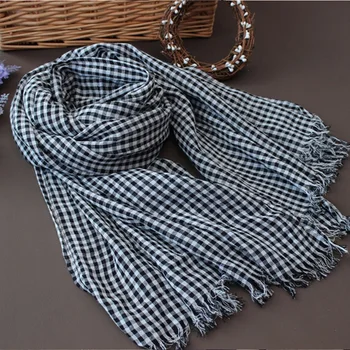 High quality e new 2016 women cotton and linen 180*60cm scarf art van joker color matching grid long hawl air conditioning
High quality e new 2016 women cotton and linen 180*60cm scarf art van joker color matching grid long hawl air conditioning
