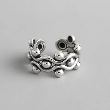 100% 925 sterling silver beads rings for women anelli donna joias,retro punk silver ring anillos mujer best friends jewelry 2020
100% 925 sterling silver beads rings for women anelli donna joias,retro punk silver ring anillos mujer best friends jewelry 2020