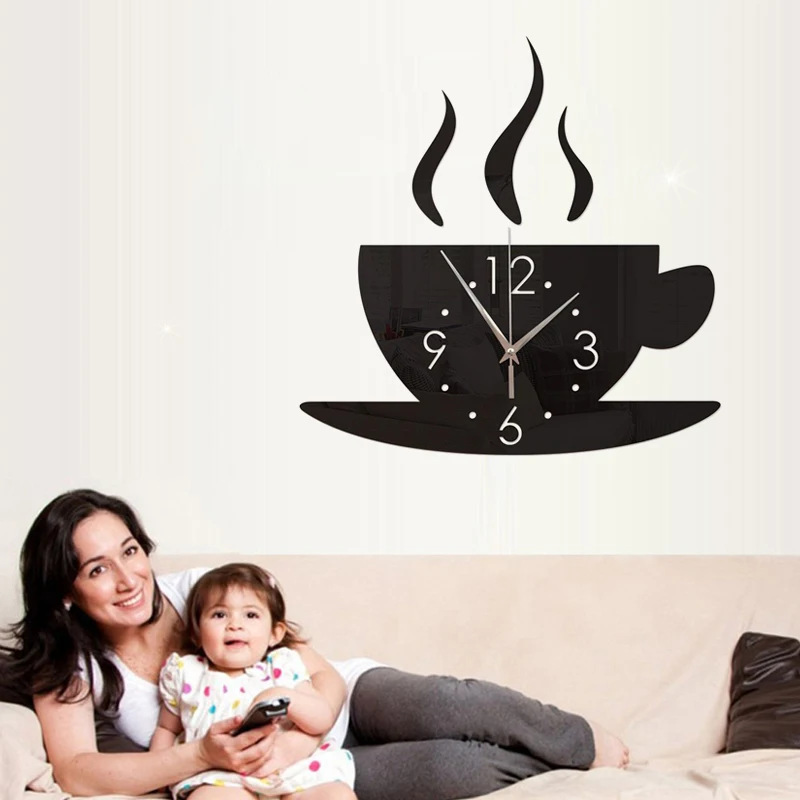 28CM Wall Stickers Coffee Cup 3D Mirror Mural Background Removable 4 Color Fashion Diy Self-Adhesive Clock Creative Decoration
28CM Wall Stickers Coffee Cup 3D Mirror Mural Background Removable 4 Color Fashion Diy Self-Adhesive Clock Creative Decoration