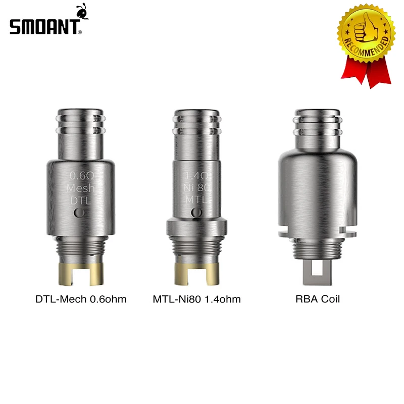 

Original Vape Core Smoant Pasito coil 1.4ohm MTL NI-80/ 0.6ohm DTL Mesh/ RBA Single Coil for Smoant Pasito Vape Pod aotmizer Kit