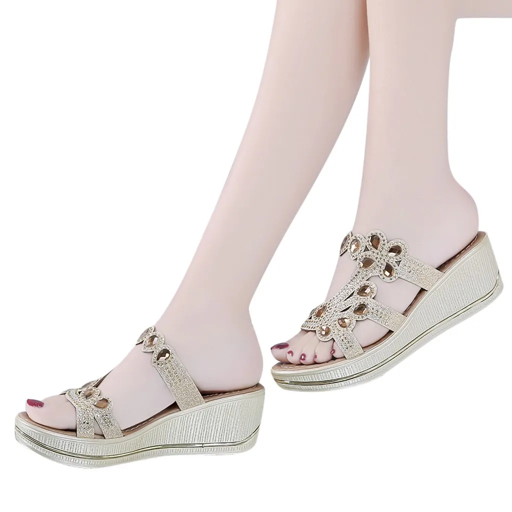 MUQGEW Shoes Woman Sandals Platform Slip ON wedges Bohemia Crystal Diamond Peacock Thick Peep Toe Sandals Women Slippers Shoes
MUQGEW Shoes Woman Sandals Platform Slip ON wedges Bohemia Crystal Diamond Peacock Thick Peep Toe Sandals Women Slippers Shoes