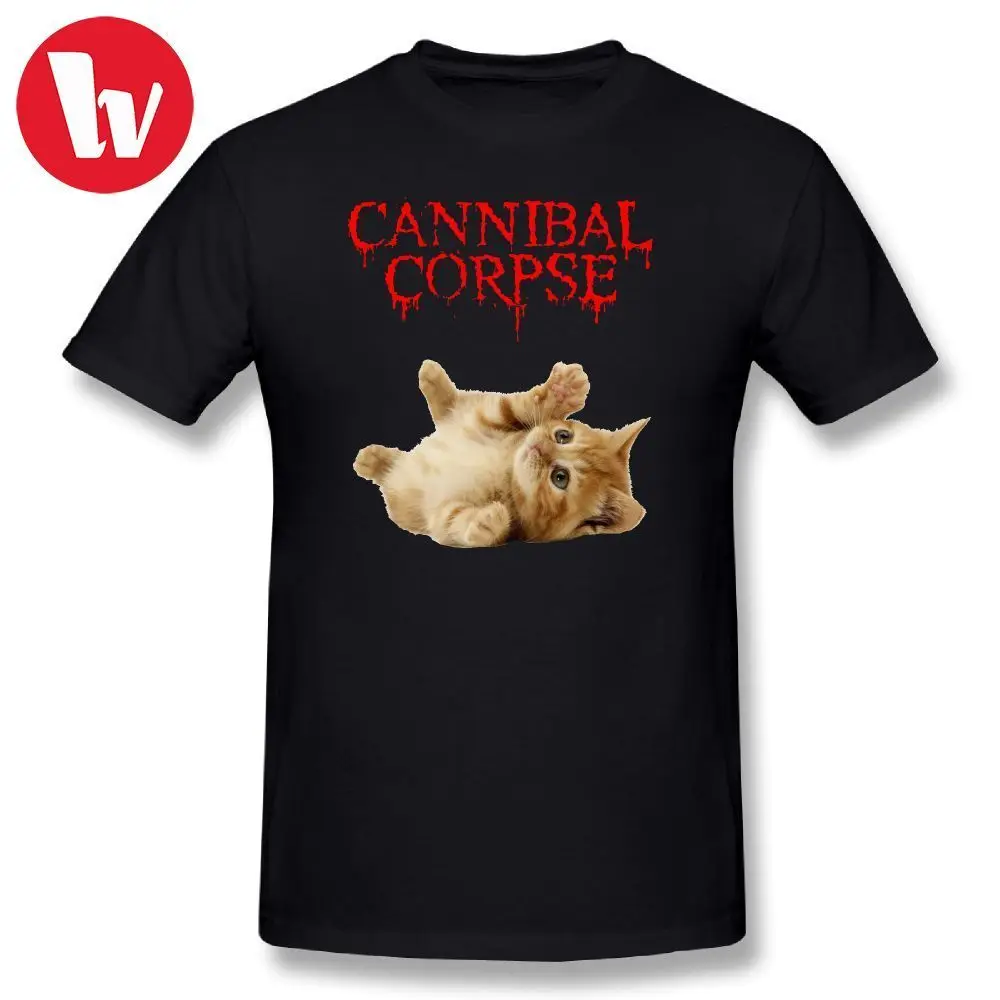 Футболка Cannibal Corpse с принтом кота графические рубашки размера плюс Мужская